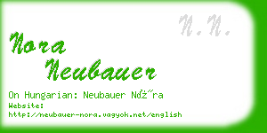 nora neubauer business card
